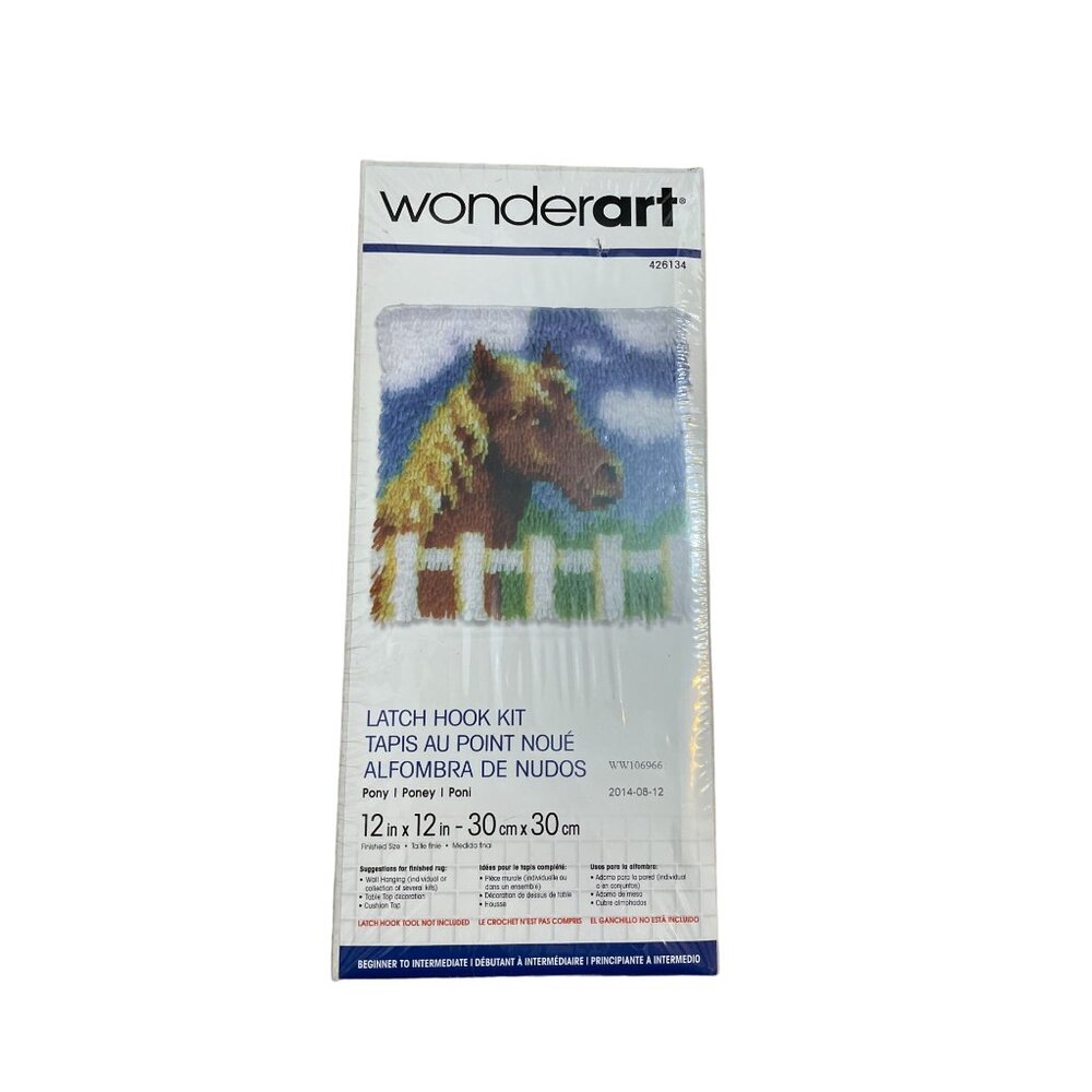 NWT Wonder Art Latch Pony 12"x12"